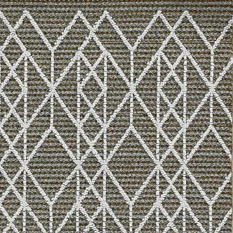 10' X 13' Gray Geometric Indoor Outdoor Area Rug
