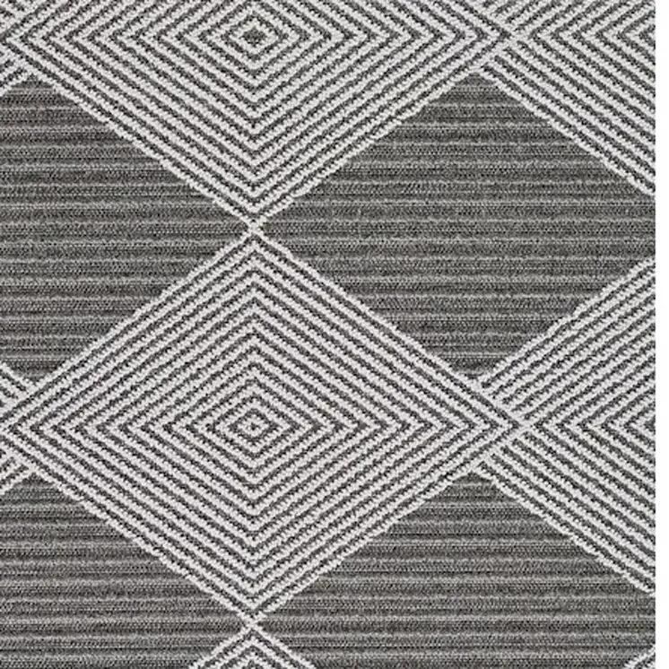 8' X 10' Gray and Ivory Geometric Area Rug