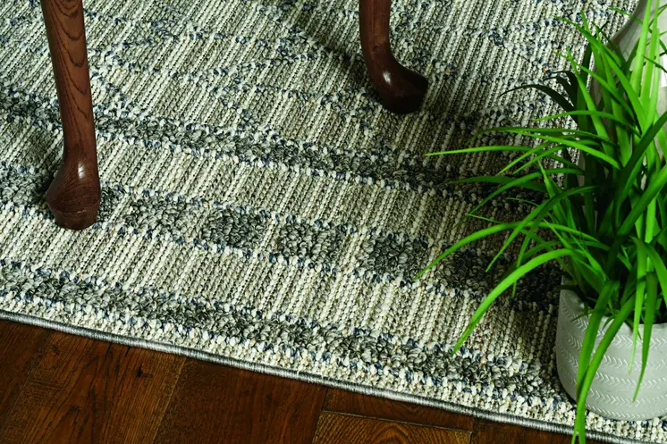 4' X 6' Gray Chevron Indoor Outdoor Area Rug
