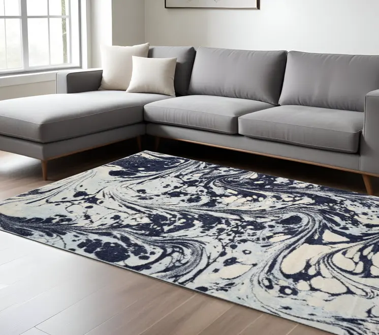 8' X 10' Multicoloured Shag Area Rug