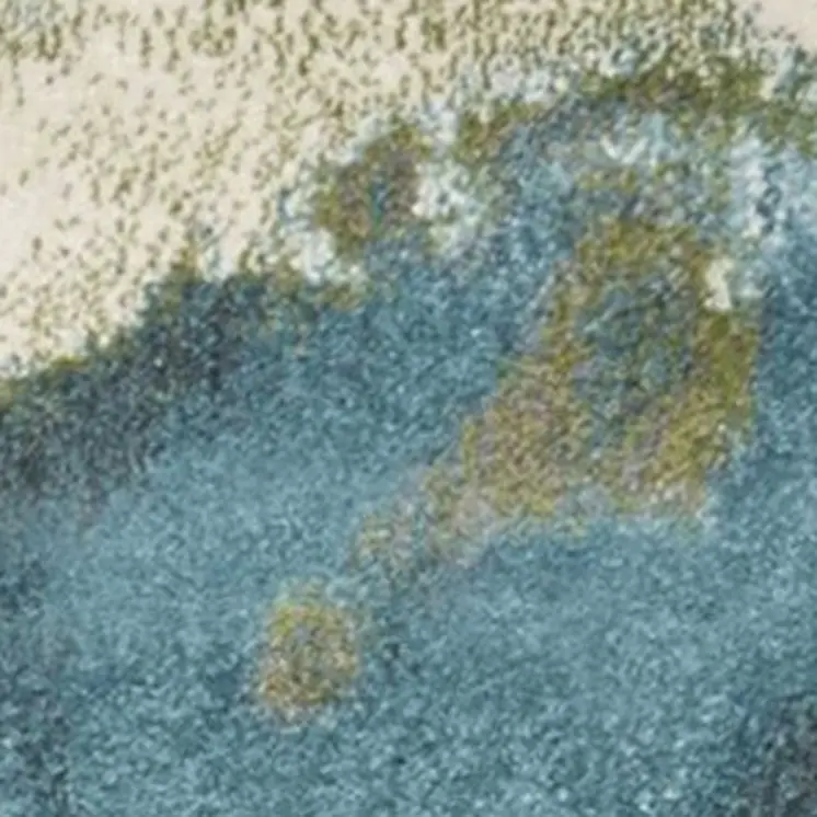 3' X 5' Teal Abstract Splashes Area Rug