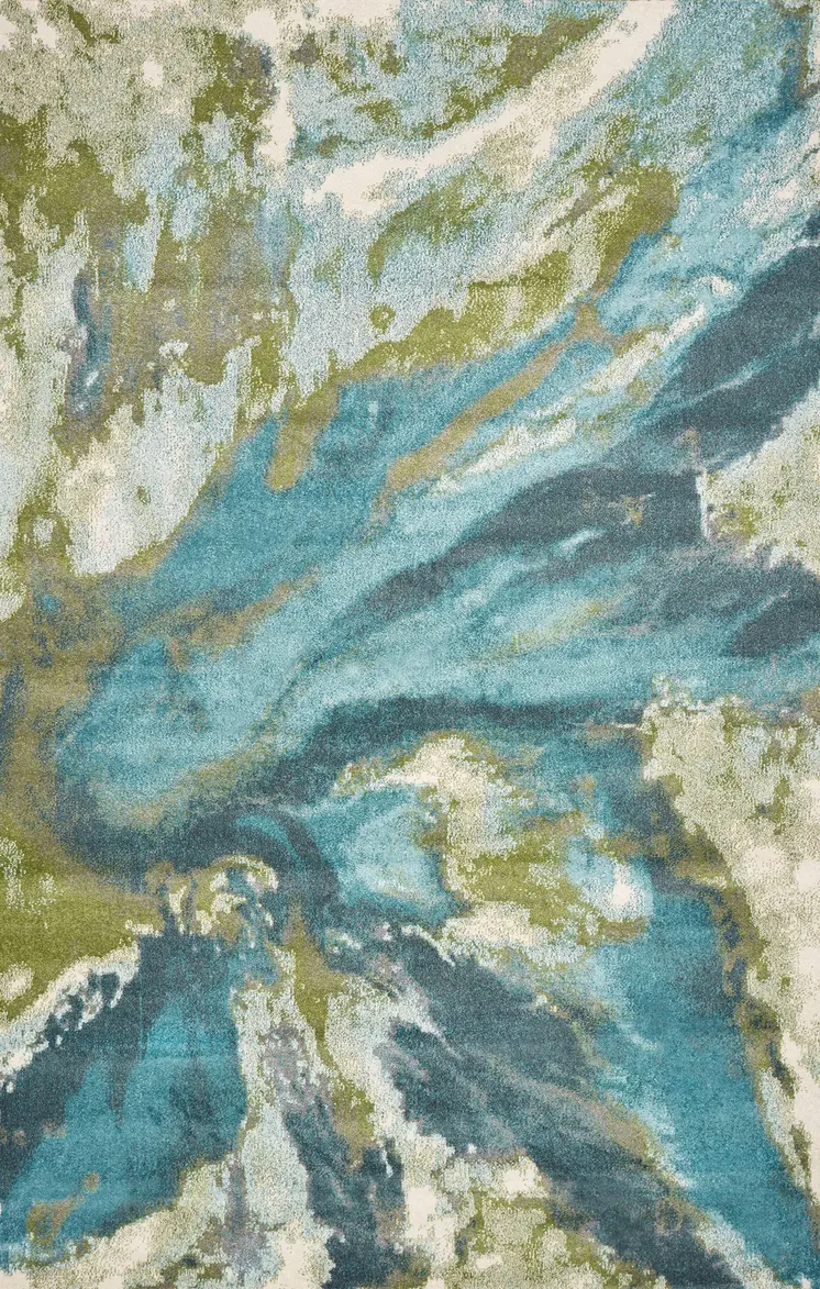 8' X 10' Multicoloured Shag Area Rug