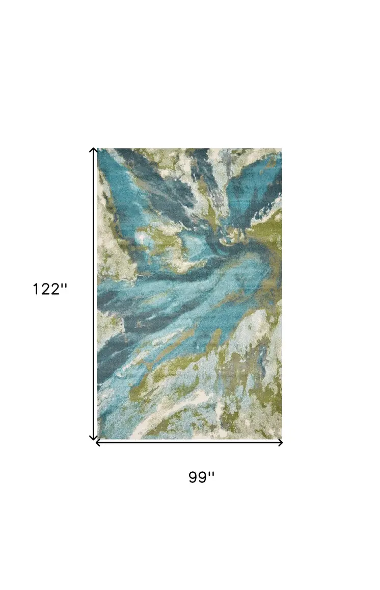 8' X 10' Multicoloured Shag Area Rug