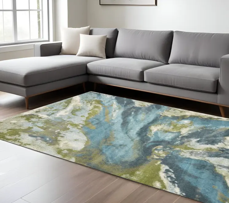 8' X 10' Multicoloured Shag Area Rug