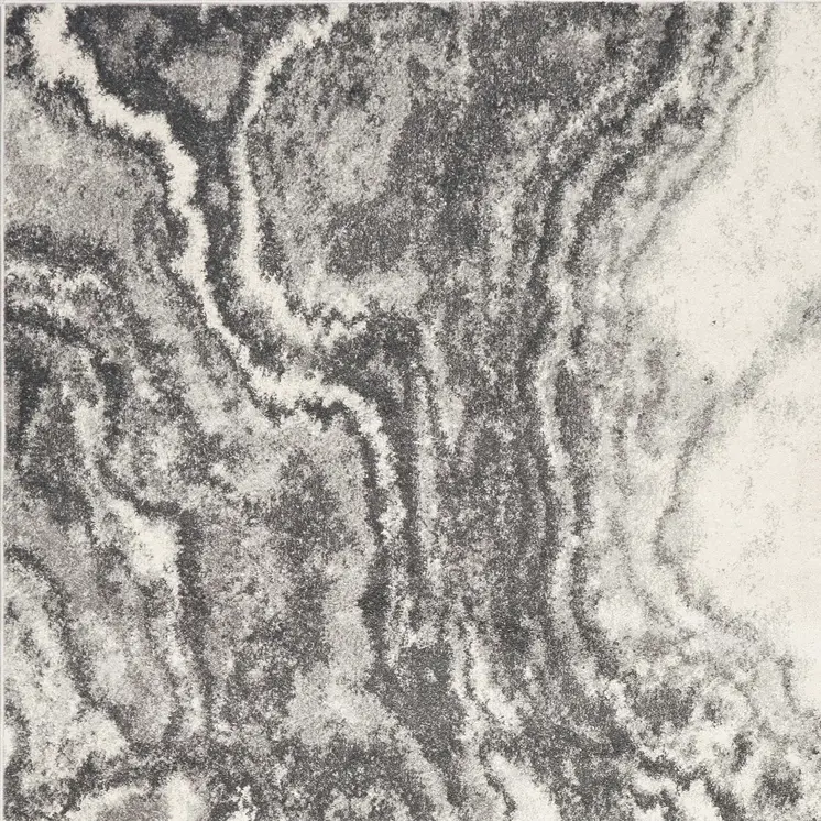 8' X 10' Gray And Ivory Abstract Area Rug