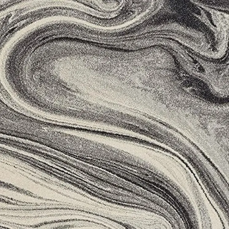 5' X 8' Gray And Black Abstract Area Rug