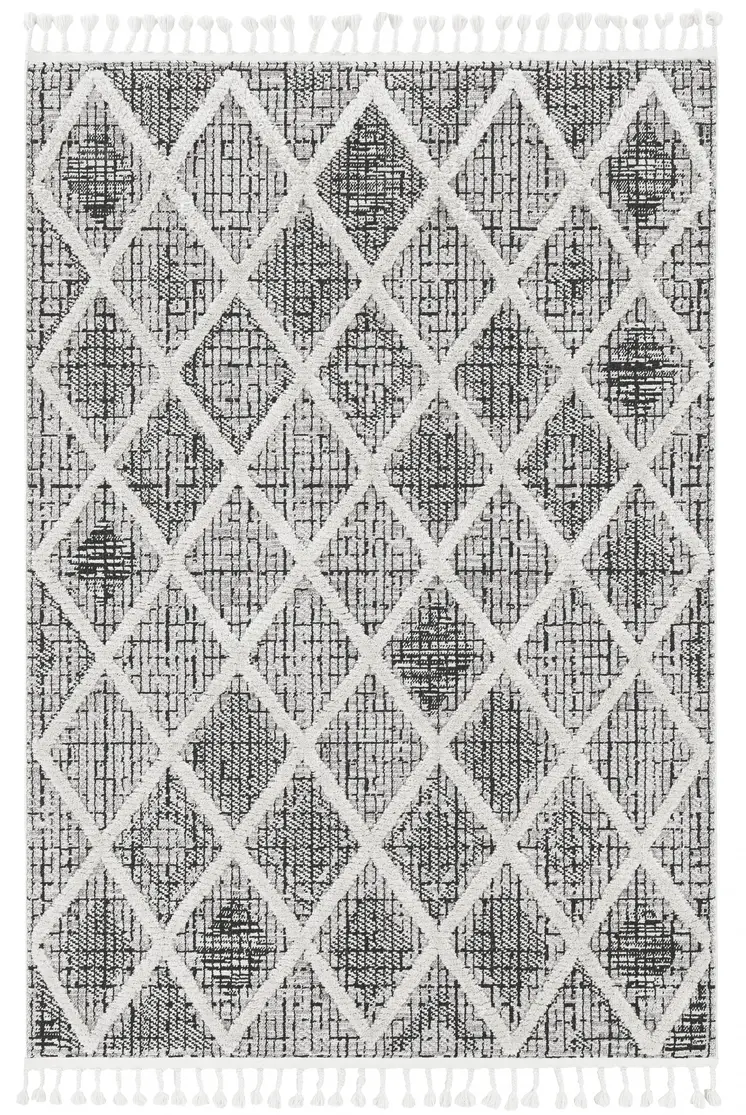 3' X 5' Charcoal Geometric Area Rug