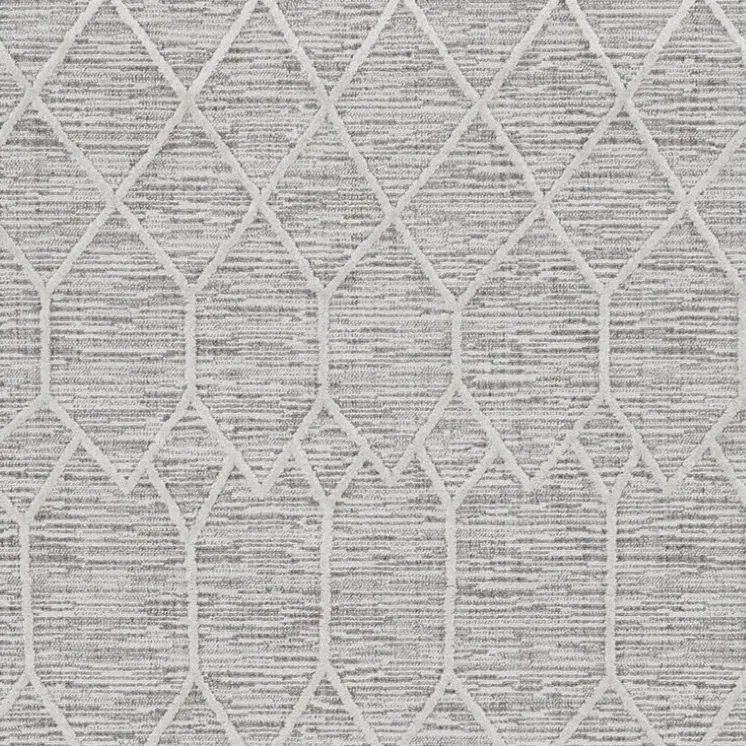 12' X 15' Gray and Ivory Geometric Area Rug