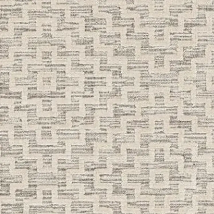 8' X 11' Gray and Ivory Geometric Area Rug