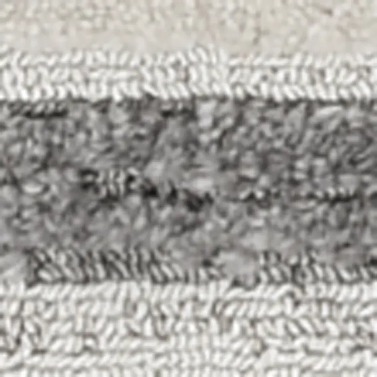 8' Gray And Ivory Abstract Runner Rug