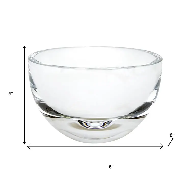 6" Clear Crystal Candy or Nut Bowl
