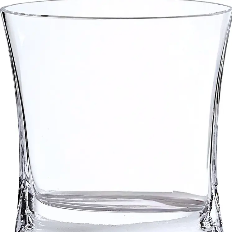 7" Clear Oval Crystal Glass Table Vase