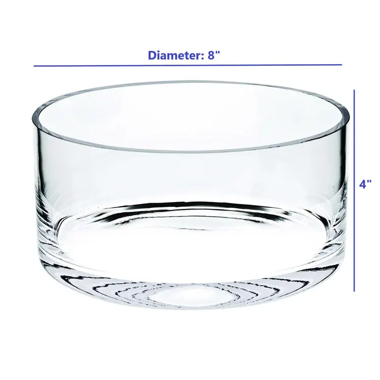 8" Lead Free Crystal Round Serving Bowl