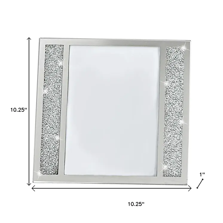 Multiple Sizes Silver Crystal Tabletop Picture Frame