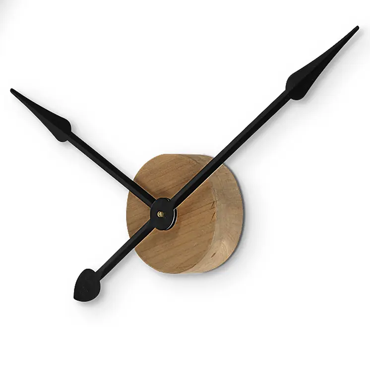 3" Circle Brown Metal Skeleton Wall Clock