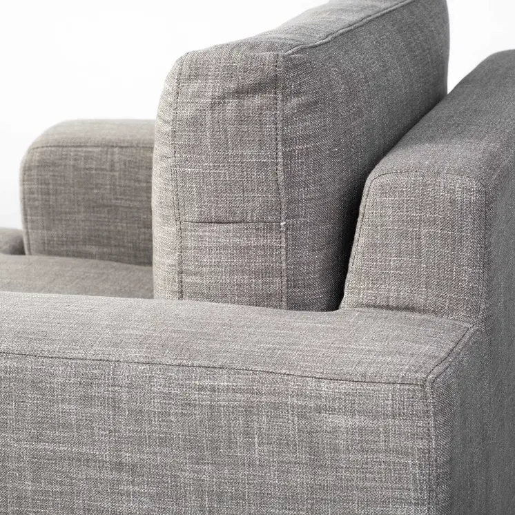 41" Gray and Black Fabric Club Chair