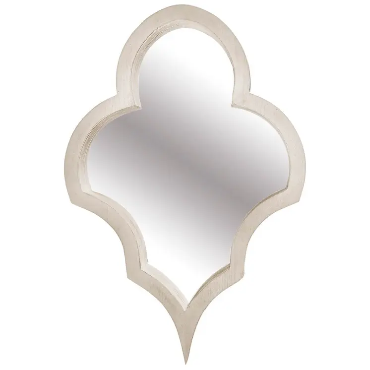34" Natural Novelty Wood Framed Accent Mirror