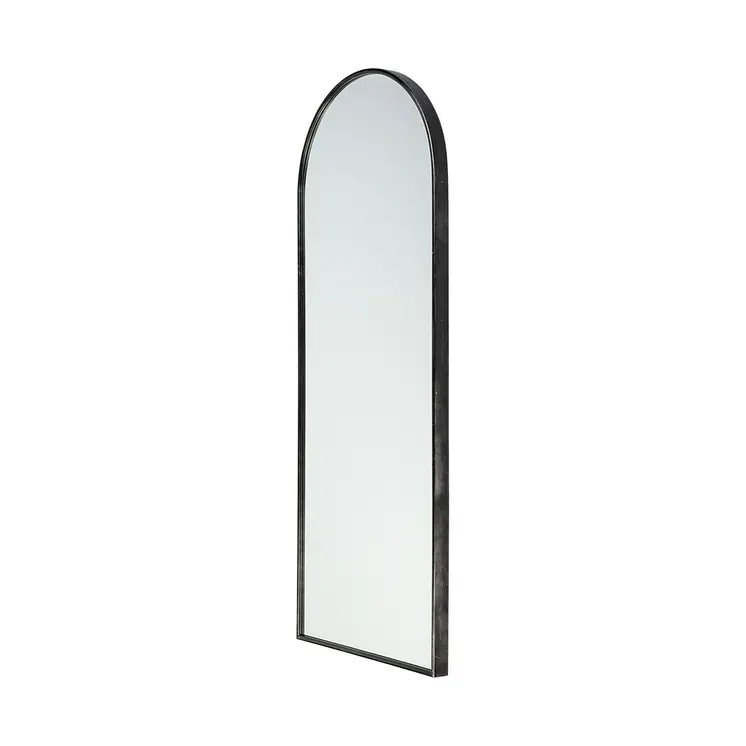 Black Arch Full Length Hanging Metal Mirror