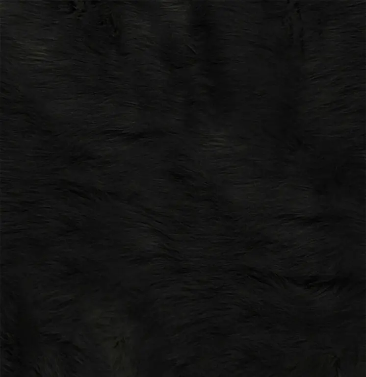 4' X 5' Black Faux Cowhide Washable Area Rug