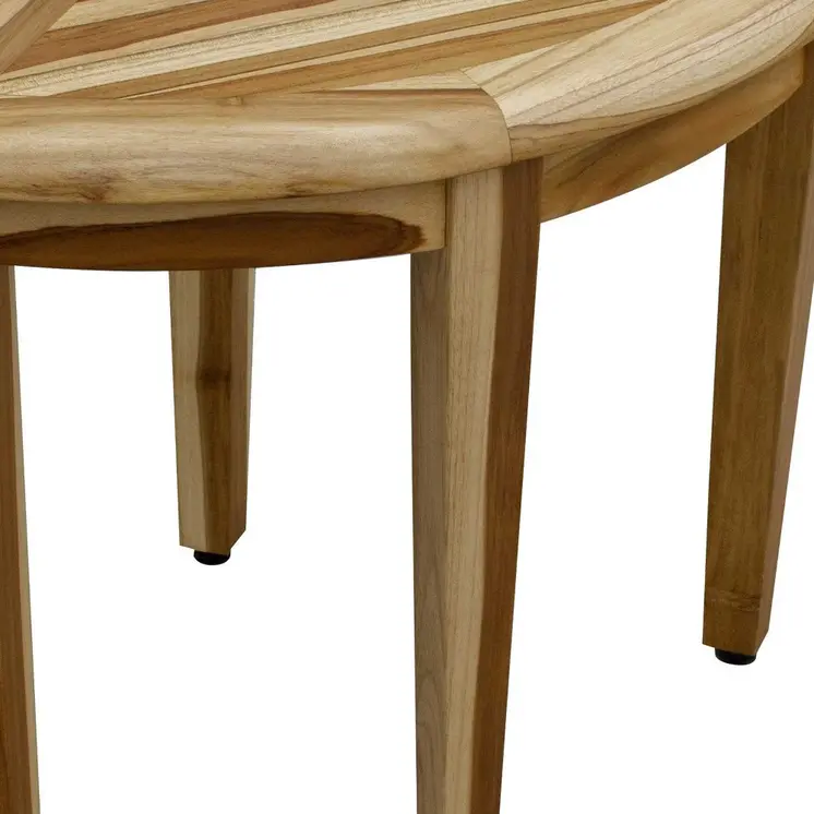 23" Natural Teak Corner Shower Bench