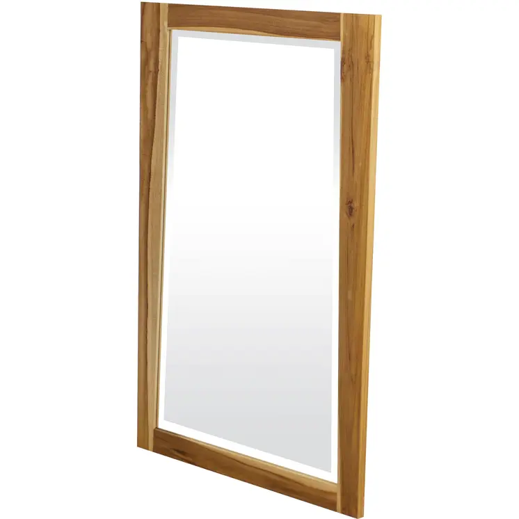 Solid Teak Wall Mirror In Natural Finish