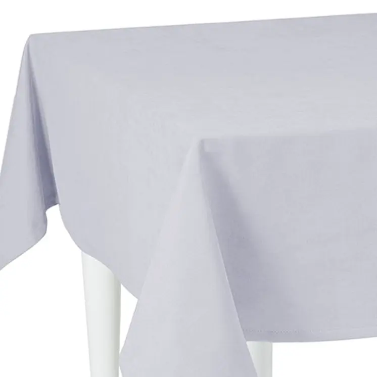 55" X 104" Gray Polyester Tablecloth