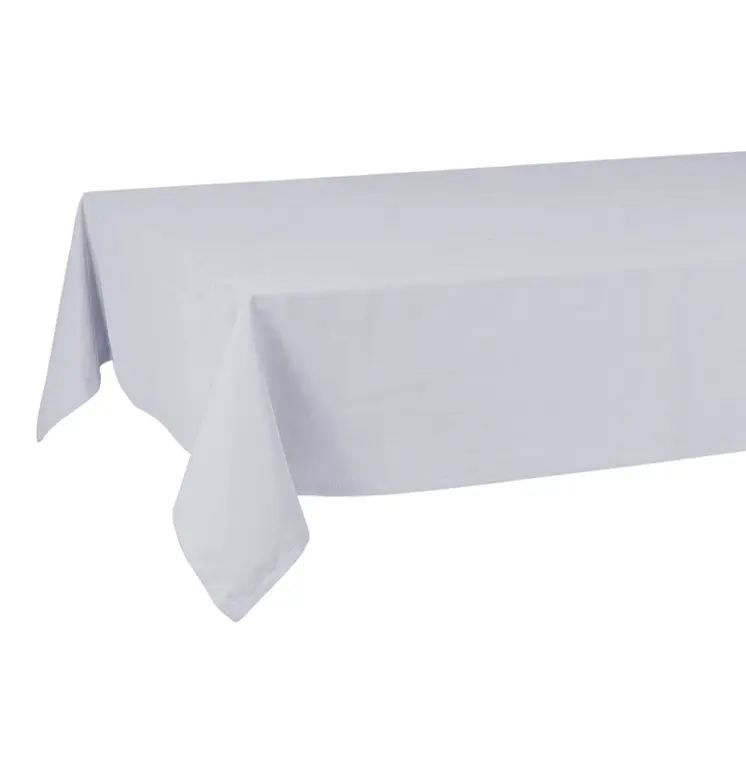 55" X 104" Gray Polyester Tablecloth