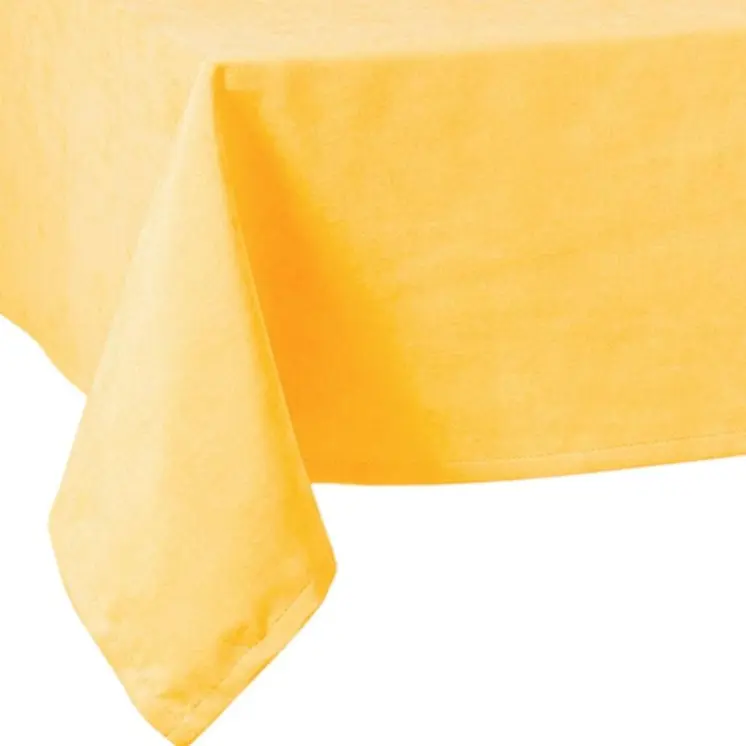 55" X 104" Yellow Polyester Tablecloth