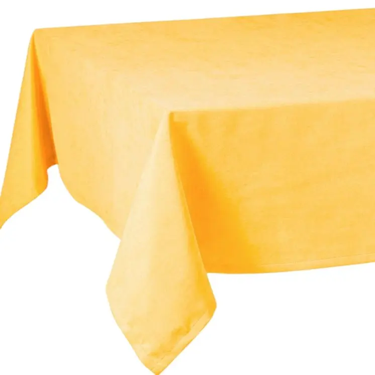 55" X 104" Yellow Polyester Tablecloth