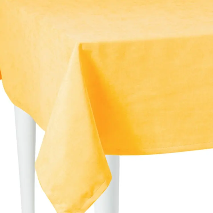 55" X 104" Yellow Polyester Tablecloth