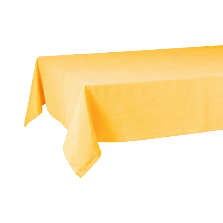 55" X 104" Yellow Polyester Tablecloth