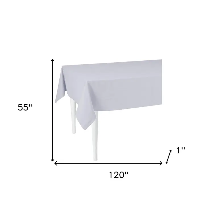 55" X 120" Gray Polyester Tablecloth