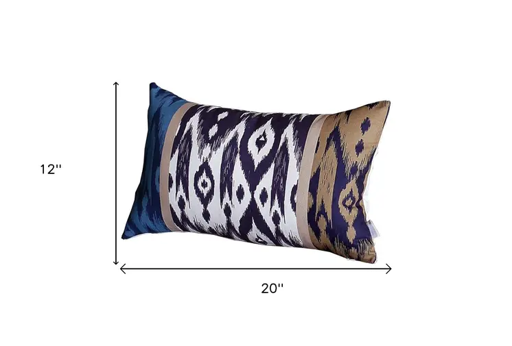 Set of Four 12" X 20" Beige Fabric Lumbar Throw Pillow Covers