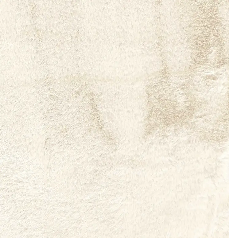 5' X 8' Ivory Shag Hand Knotted Area Rug