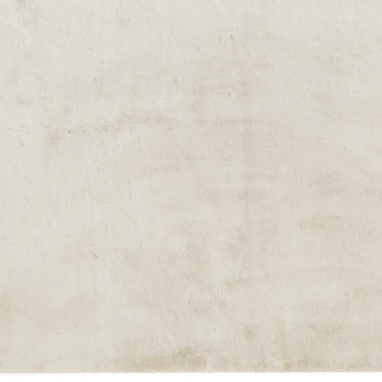 5' X 8' Ivory Shag Hand Knotted Area Rug