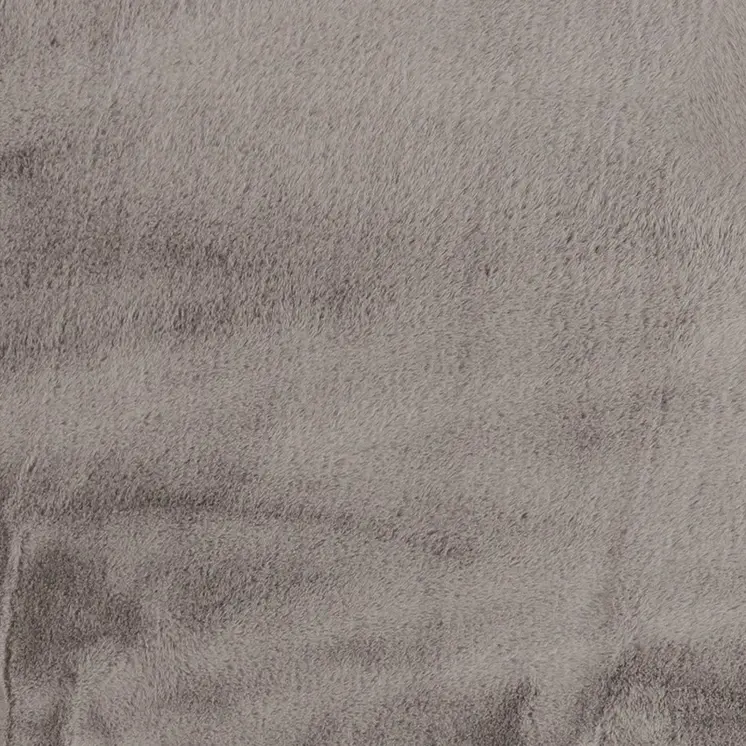 5' X 8' Gray Faux Fur Washable Area Rug