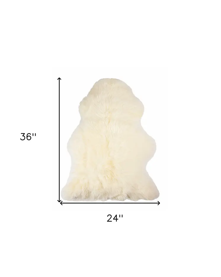 2' X 3' Ivory Shag Area Rug