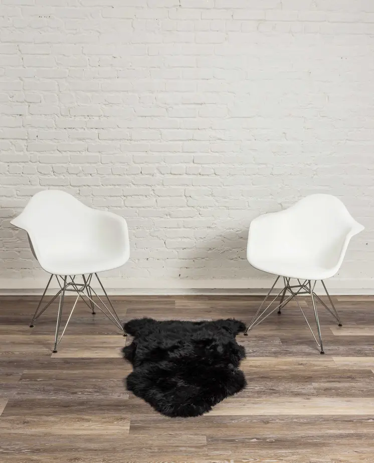 2' X 3' Black Shag Area Rug