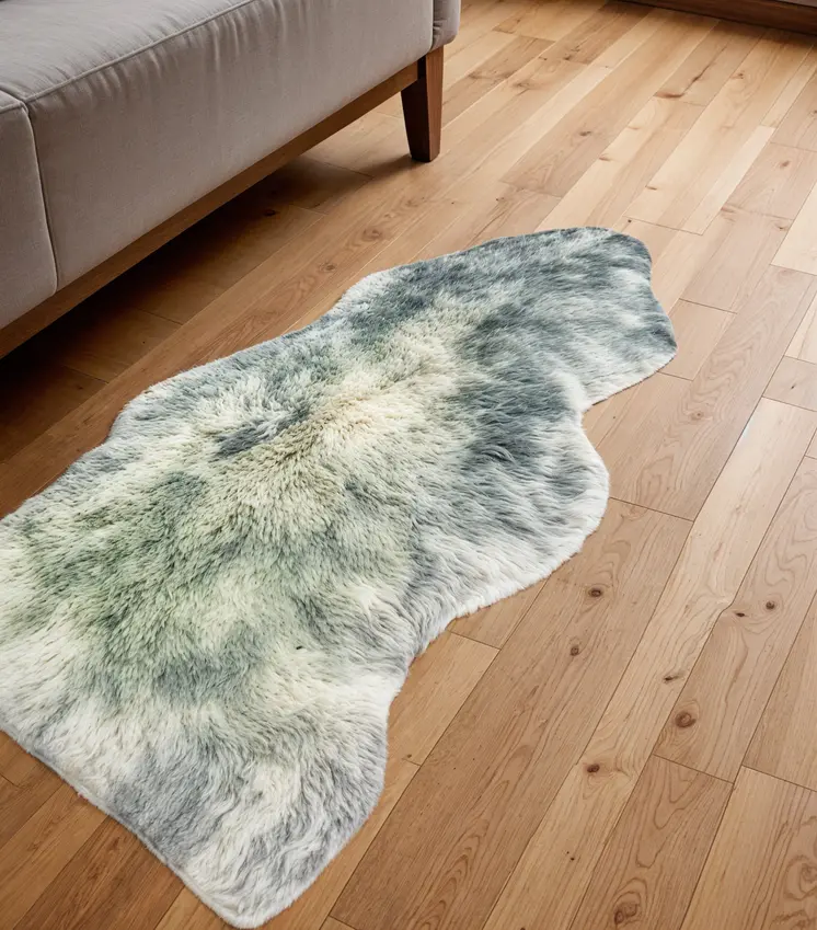 2' X 3' Gray Shag Area Rug