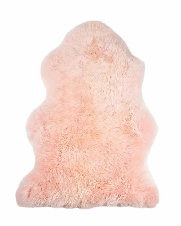 2' X 3' Rose New Zealand Natural Shearling Sheepskin Rug