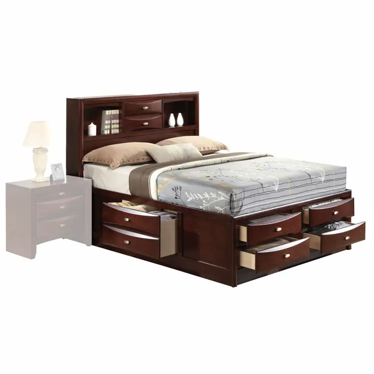 Espresso Solid Wood Bed Frame