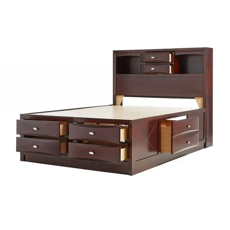 Espresso Solid Wood Bed Frame