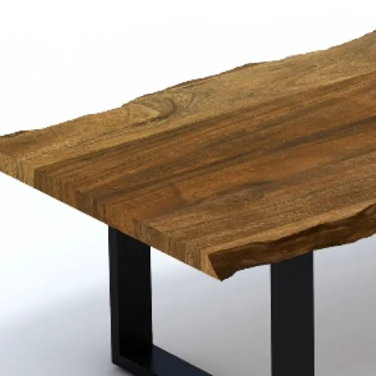 Modern Rustic Live Edge Acacia Wood Coffee Table