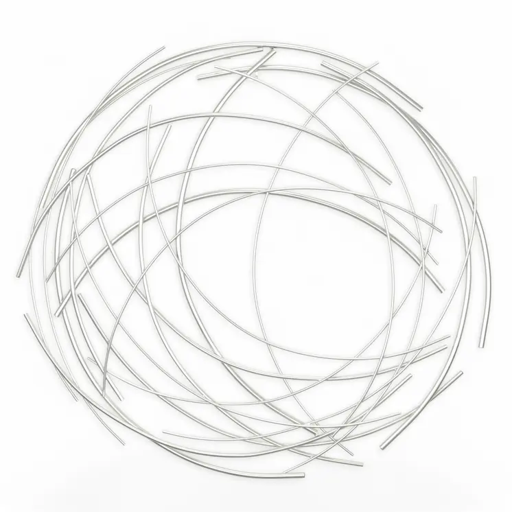 26" X 26" Silver Metal Circle