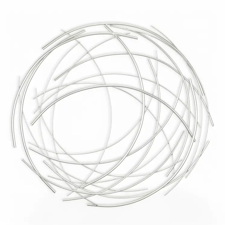 26" X 26" Silver Metal Circle