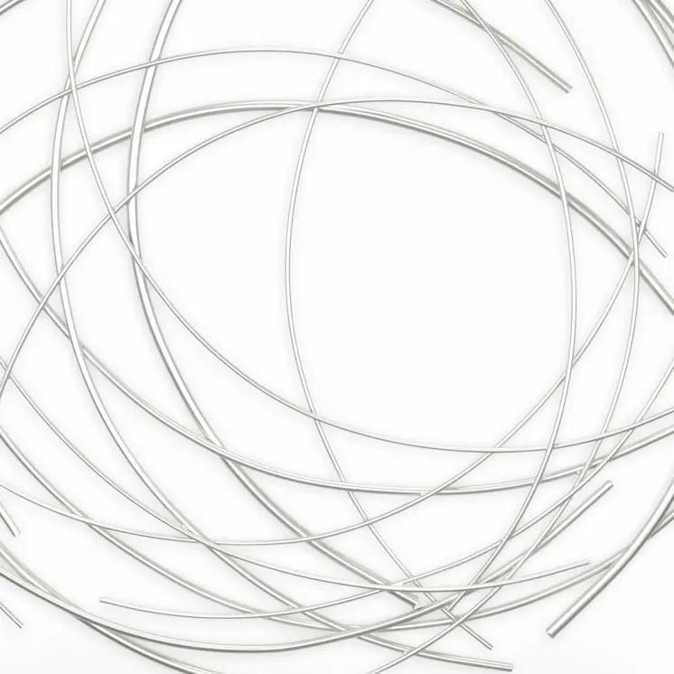 26" X 26" Silver Metal Circle