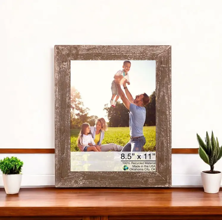 8.5" X 11" Rustic Espresso Picture Frame