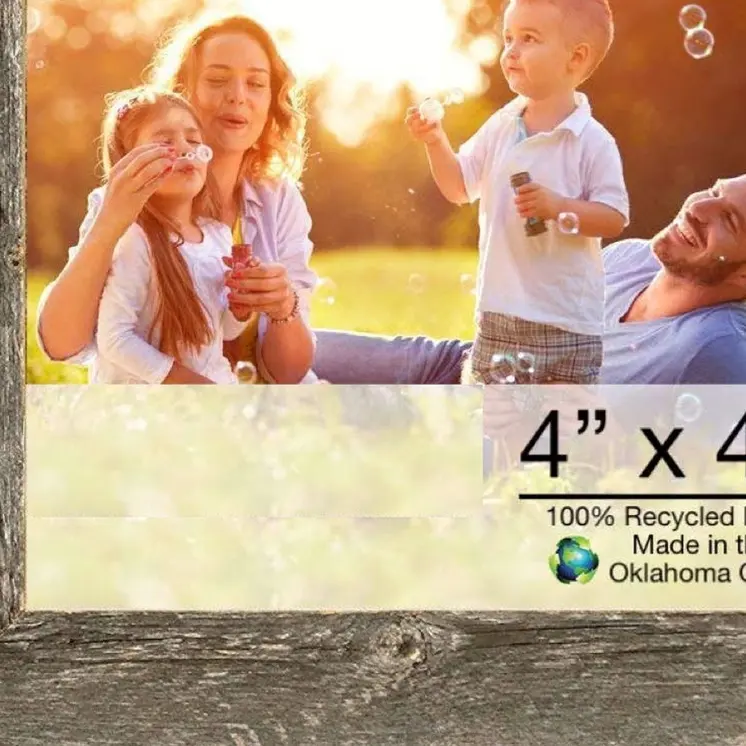 4" X 4" Natural Weathered Gray Picture Frame