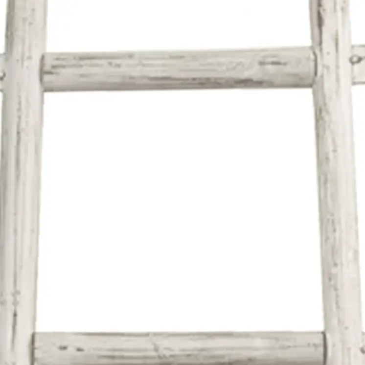 59" X 18" X 2" White Decorative Ladder Shelve