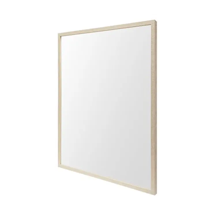 Rectangle Natural Accent Mirror With Matte Finish Frame